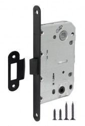 Mortise lock Fuaro PLASTIC P96WC-50 BL-24 black